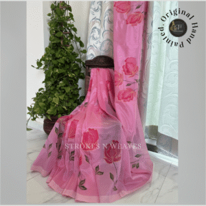 Hand Painted Elegant Mangalgiri Silk Saree - P5